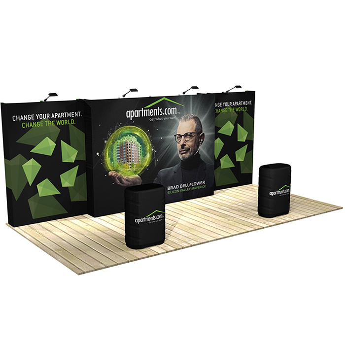 Crosswire exhibits 10x10 booth display trade show pop-up 