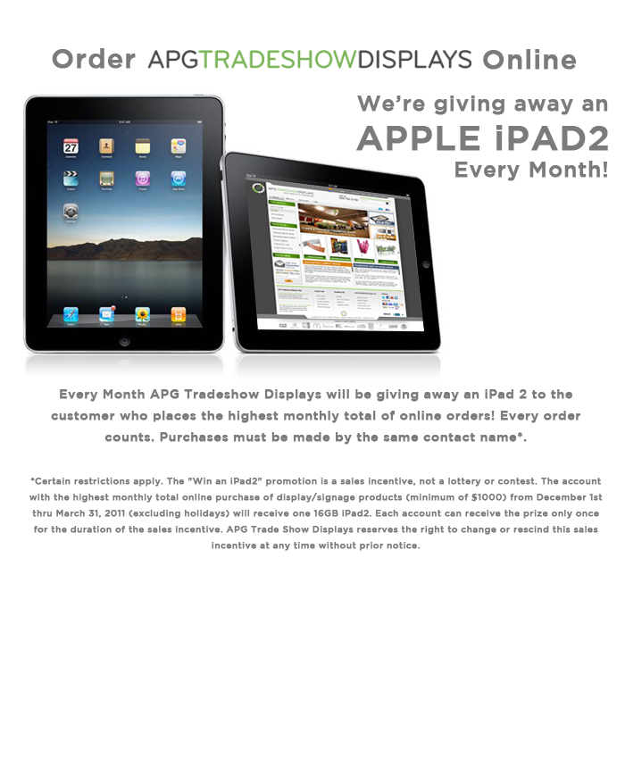 Buy Trade Show Displays and win an iPad2
