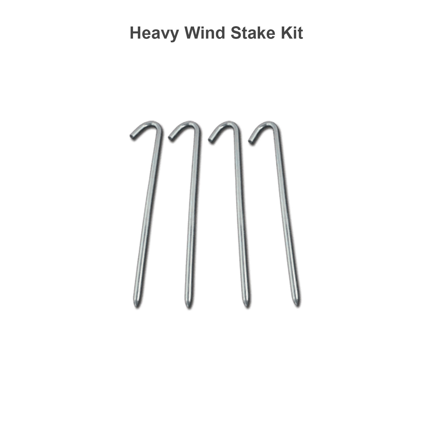 Heavy wind stake kit for pop-up tents