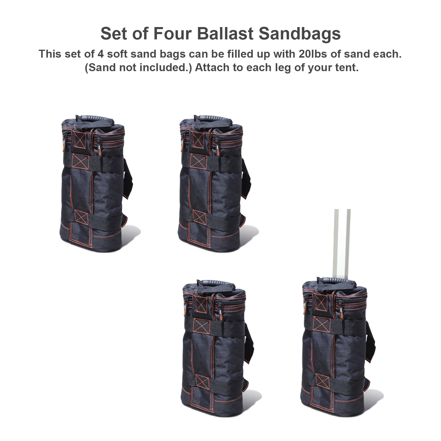 Set of four ballast sandbags for pop-up tents