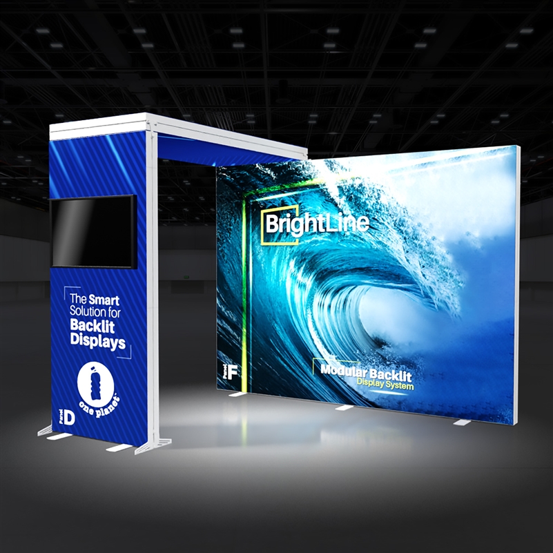 10ft BrightLine Backlit Trade Show Display Kit FDD | Trade Show ...