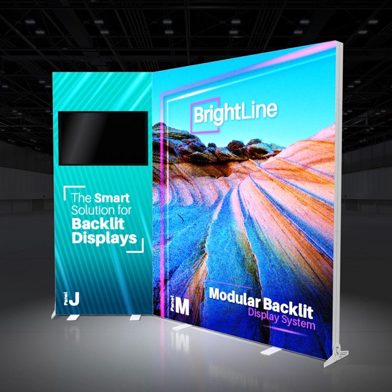 BrightLine Hybrid Kit JM | Trade Show Backwall Display