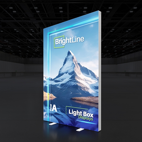 5ft BrightLine Backlit Trade Show Display Panel Angled A | Trade Show ...