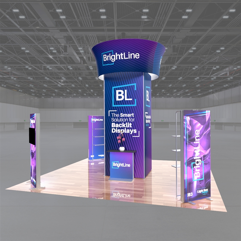 BrightLine 20x20 Island Kit 8 | Trade Show Backwall Display