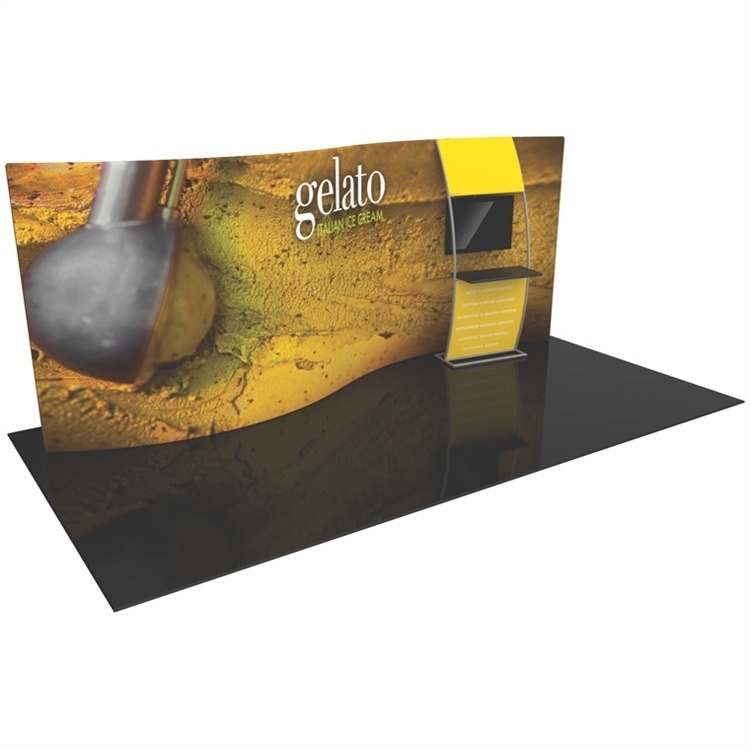 Formulate 20ft S-curve tension fabric display