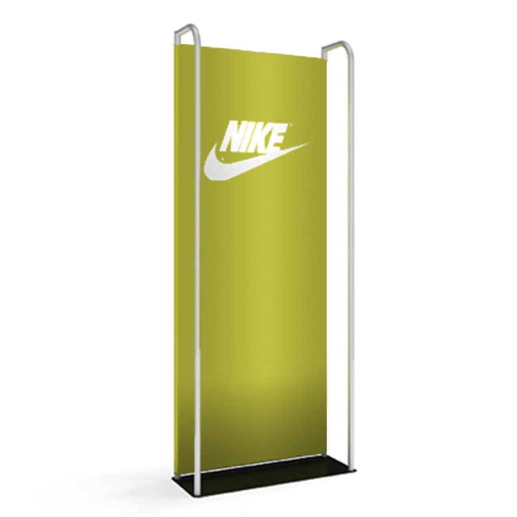 Merchandiser fabric display with shelving