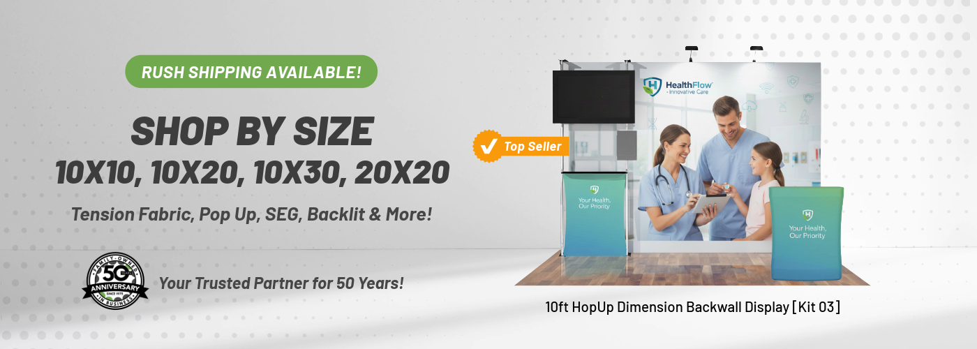 Shop Trade Show Displays by Size
